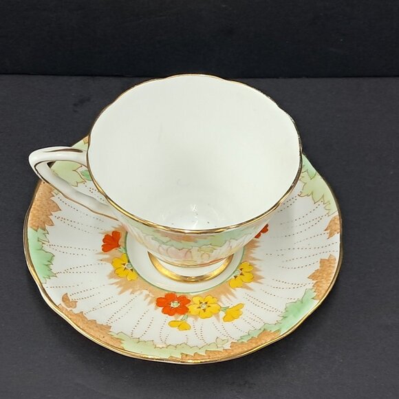 Royal Stafford Tea Cup and Saucer  Fine Bone China England 1950s- 7417 - Picture 3 of 6